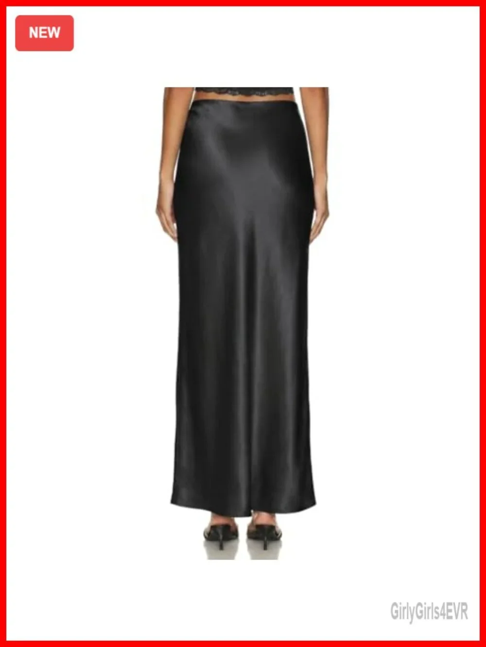Satin Maxi Skirt High Waisted A Line Flowy Long Skirt Women